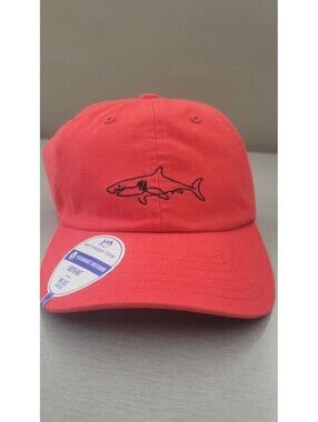 Southern Tide Youth Hat Performance Sweatband Adjustable Cap Red Shark Logo